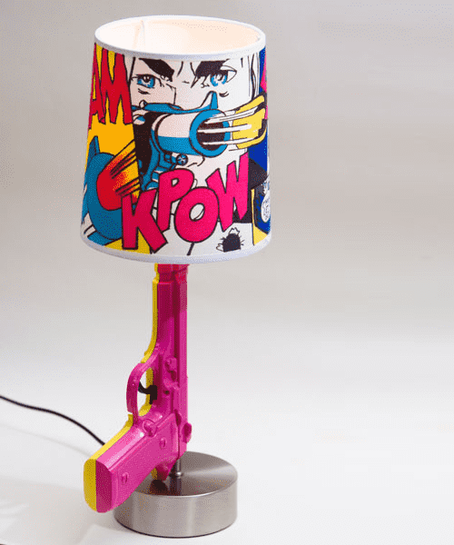 tafellamp in pop-artstijl