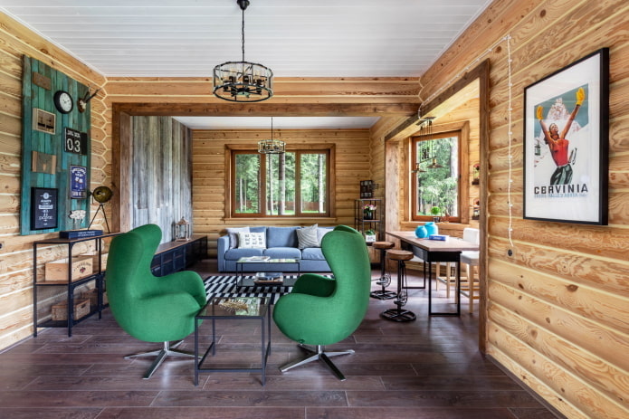 woonkamerdecoratie in rustieke stijl