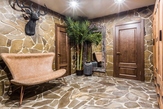 halontwerp in rustieke stijl