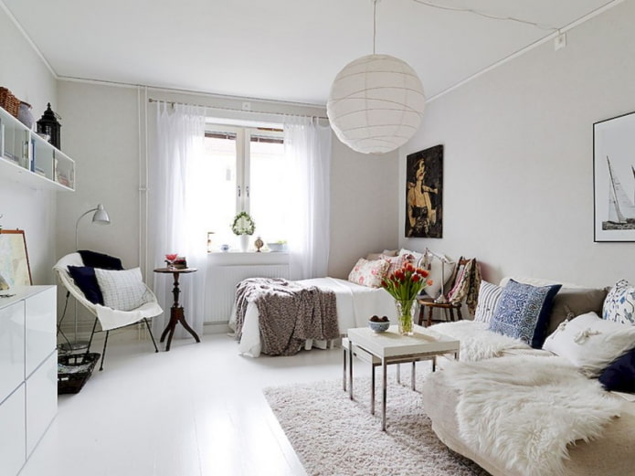 Slaapkamer-woonkamer