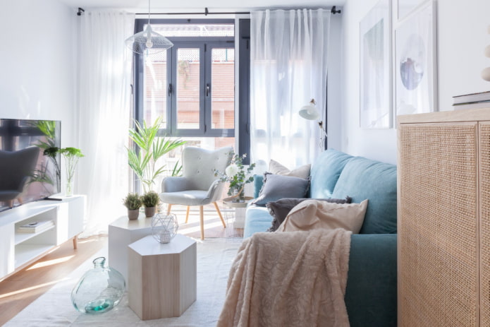 Kleine Scandinavische woonkamer