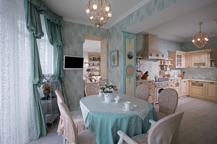 Provence in het keukeninterieur