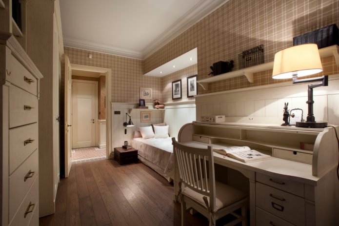 kinderinterieur voor een meisje in een klassieke stijl