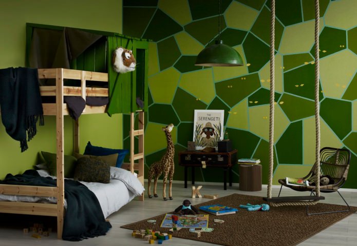kinderkamer in safaristijl