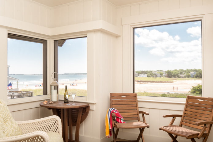 hoekboekvormige structuur in het interieur