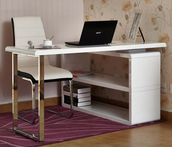 hoektafel in moderne stijl
