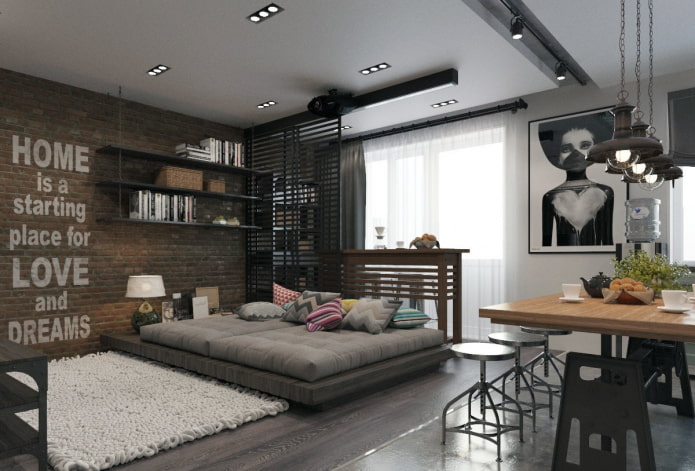 studio-ontwerp in industri?le stijl