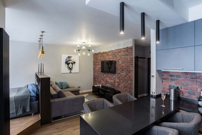 verlichting in een studio in industri?le stijl