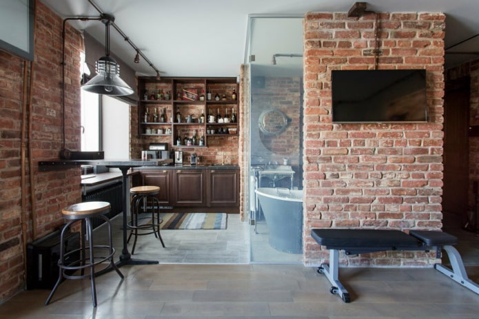 meubels in de studio in industri?le stijl