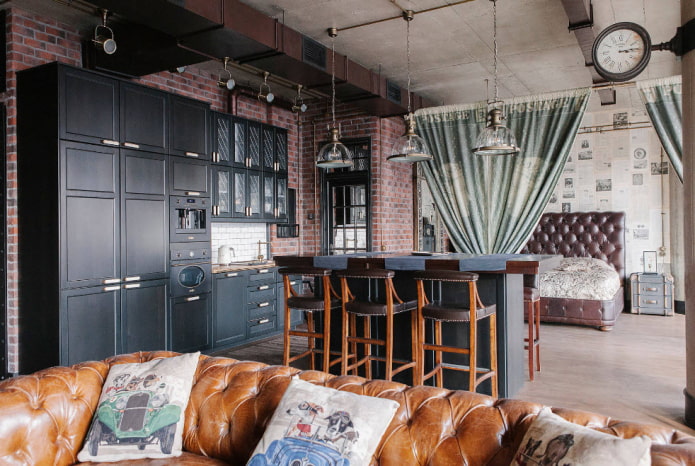 studio-ontwerp in industri?le stijl