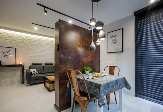 verlichting in een studio in industri?le stijl