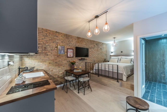 studio-afwerking in industri?le stijl