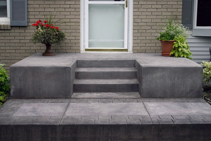 betonnen veranda