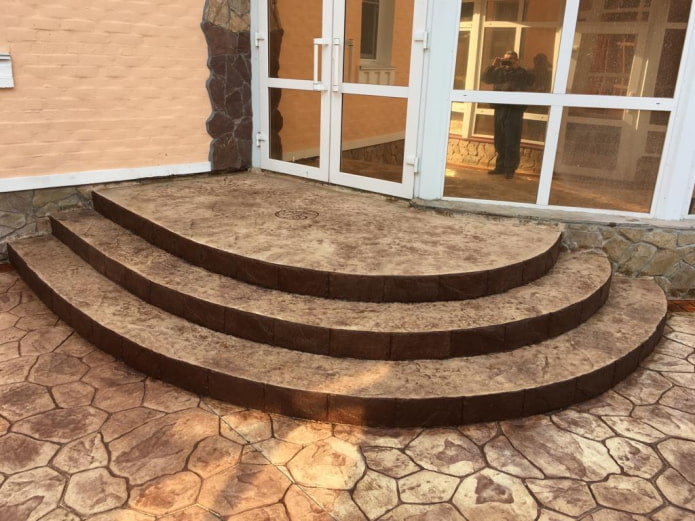 veranda van gestempeld beton