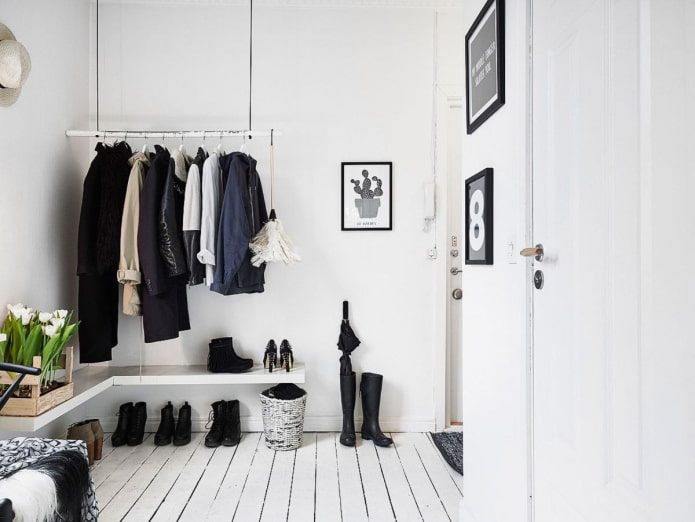 zwart-witte Scandinavische gang