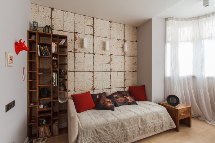 ottoman in een loft-interieur