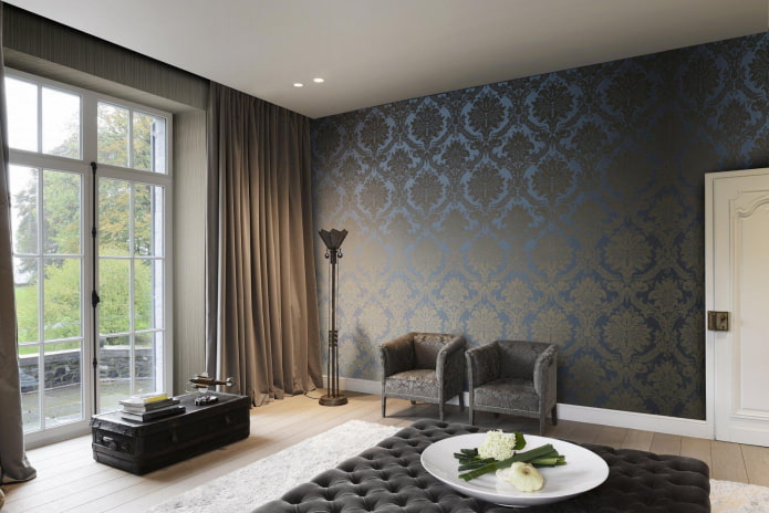stoffen behang in het interieur