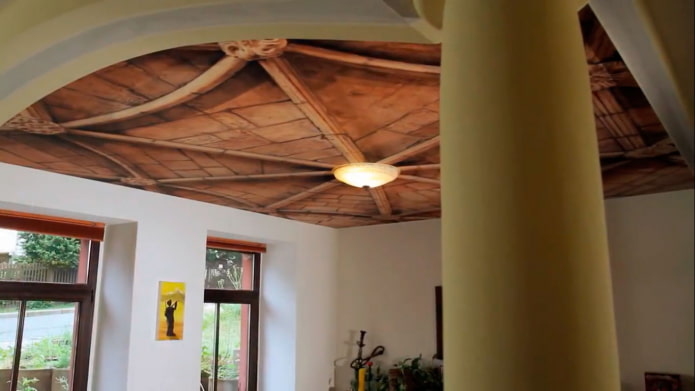 gespannen stof onder de boom