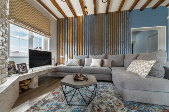TV in het interieur van de woonkamer