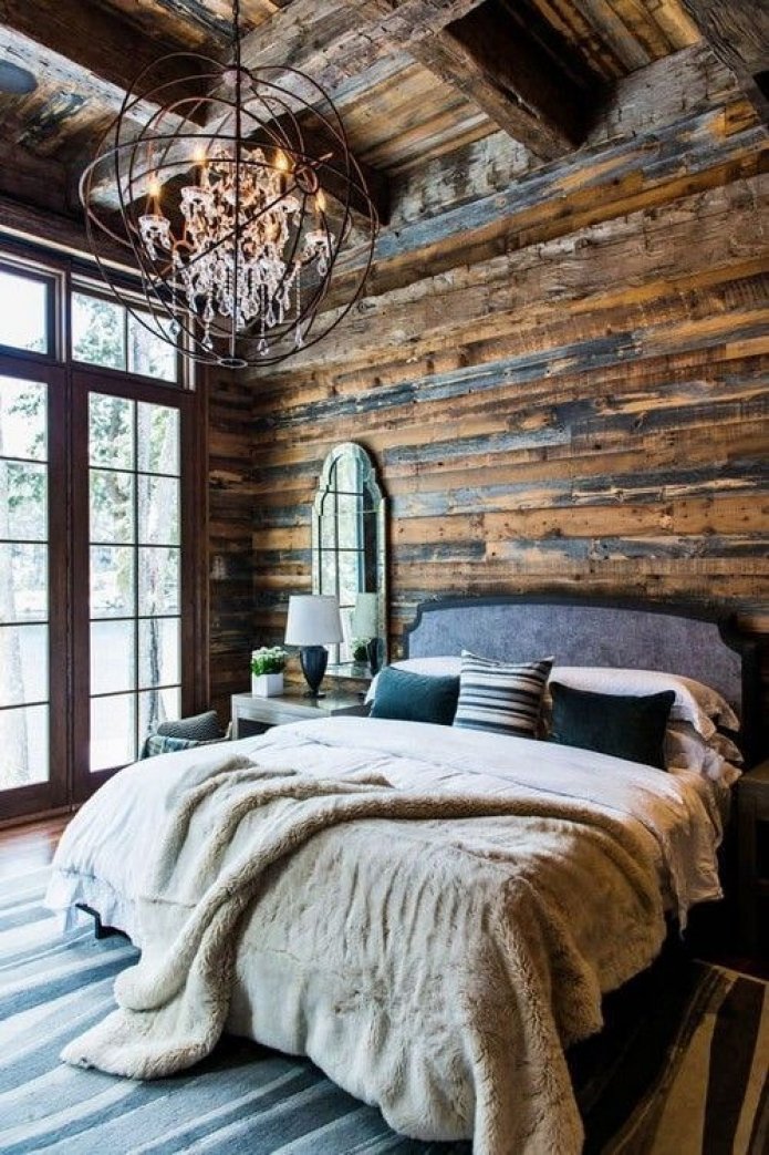 slaapkamer in chaletstijl