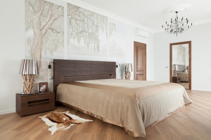 bruine deuren in de slaapkamer