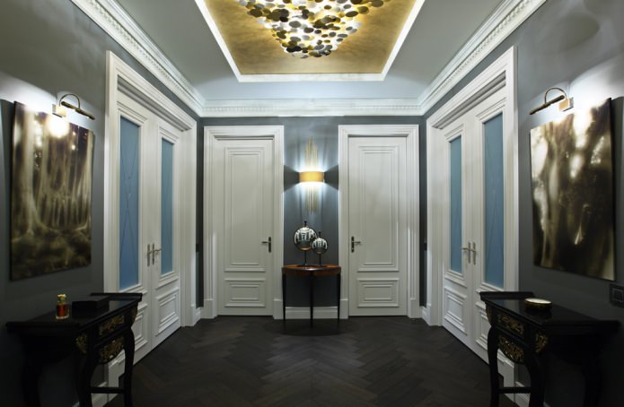 halinterieur met grafiet parket