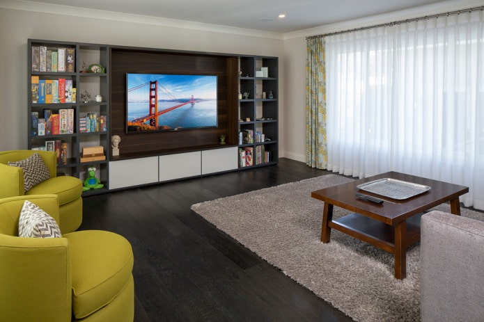 Moderne stijl in de woonkamer