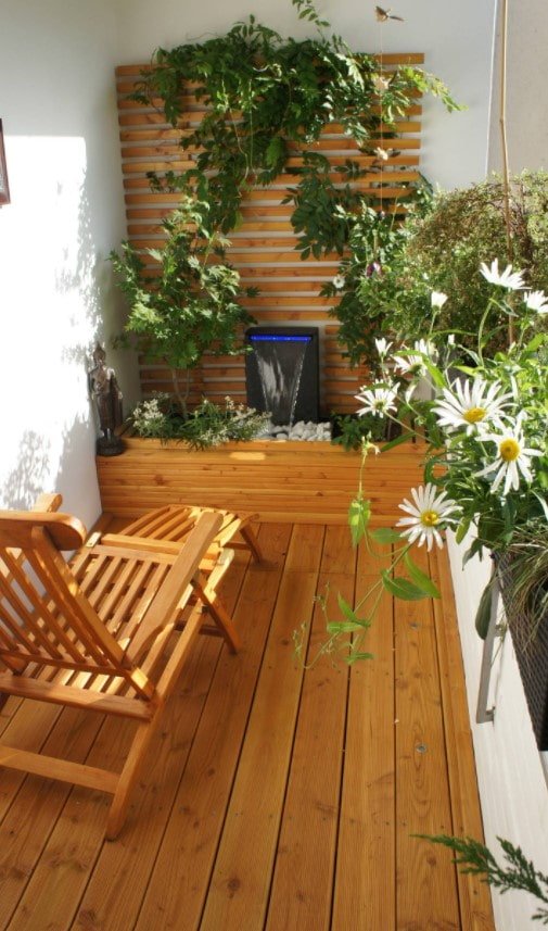 terrasvloer op het balkon