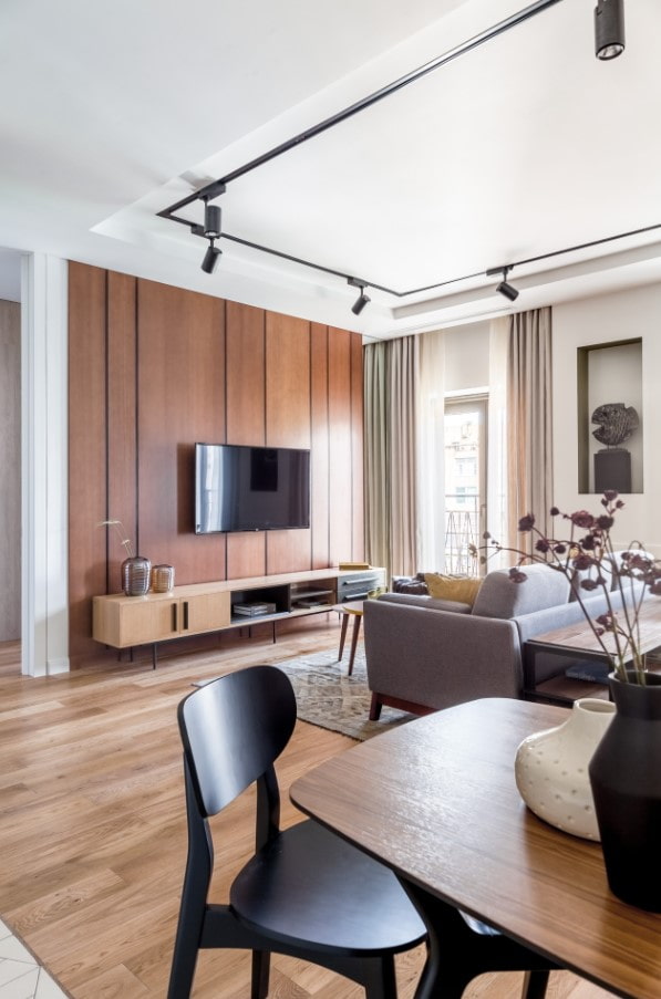 studio-zonering met verlichting