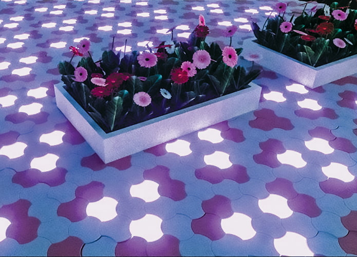 ontwerp van straattegels voor trottoir