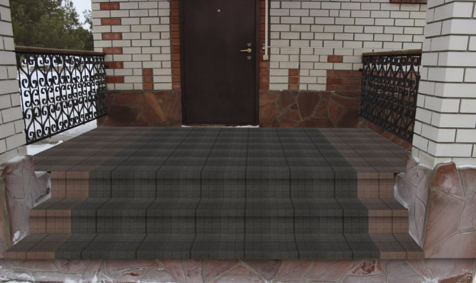 stoeptegels met netstructuur