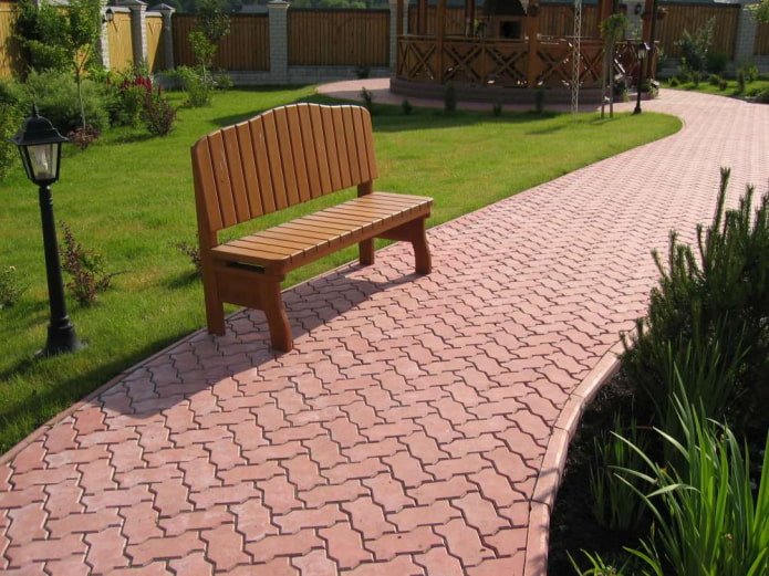 layout van gefigureerde tegels voor stoep