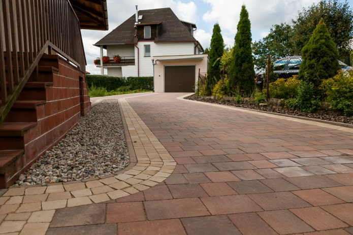 tegels voor buiten in de binnenplaats van een priv?woning