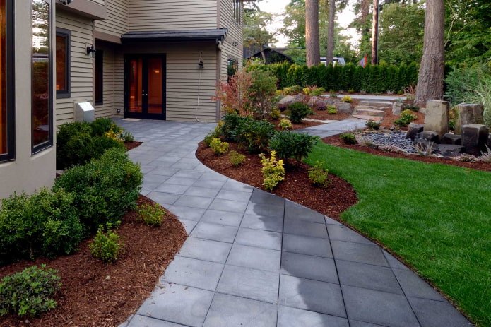 tegels voor buiten in de binnenplaats van een priv?woning