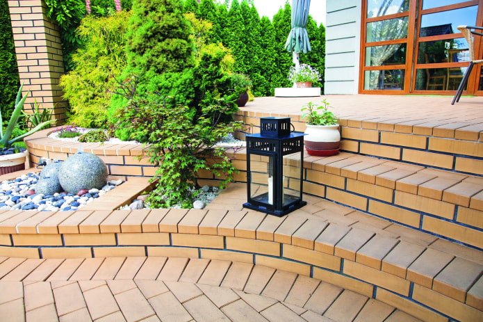 veranda met straattegels