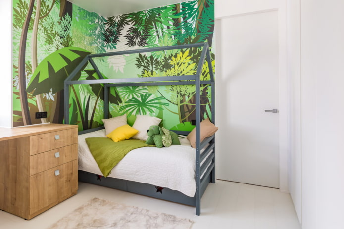 matte deuren in het interieur van een kinderkamer