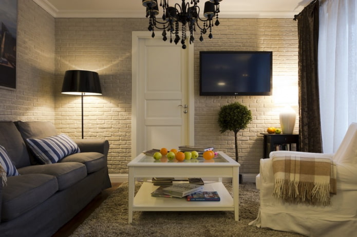 combinatie van deuren met muren in het interieur