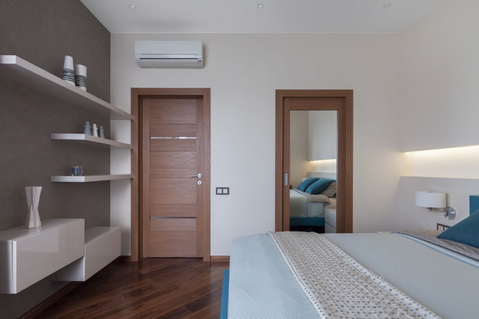 deuren in het slaapkamerinterieur