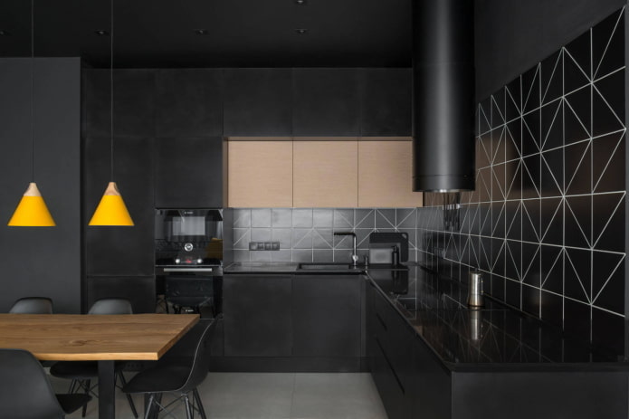 Zwart interieur