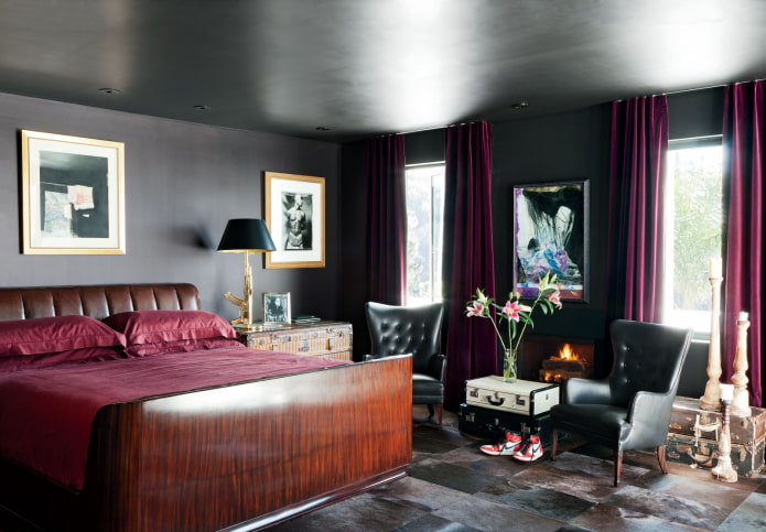 marsala met zwarte combinatie