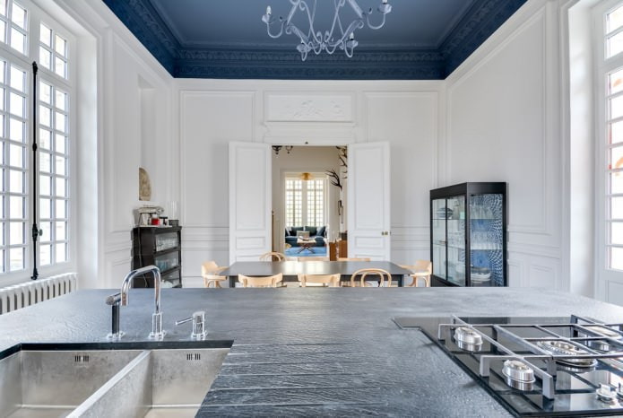 plafond blauw schilderen