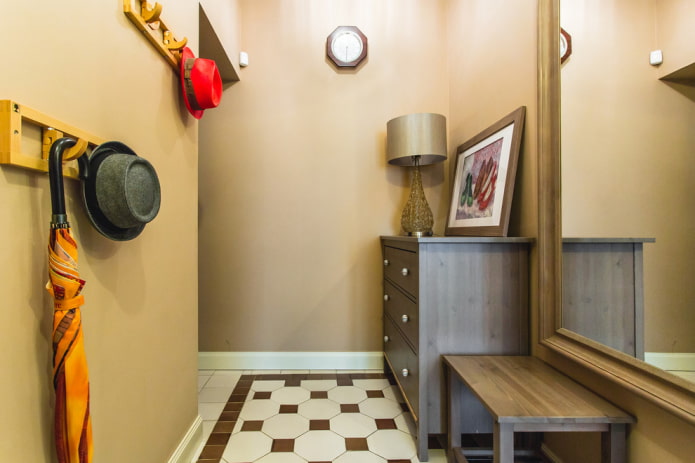 halinterieur in beige tinten