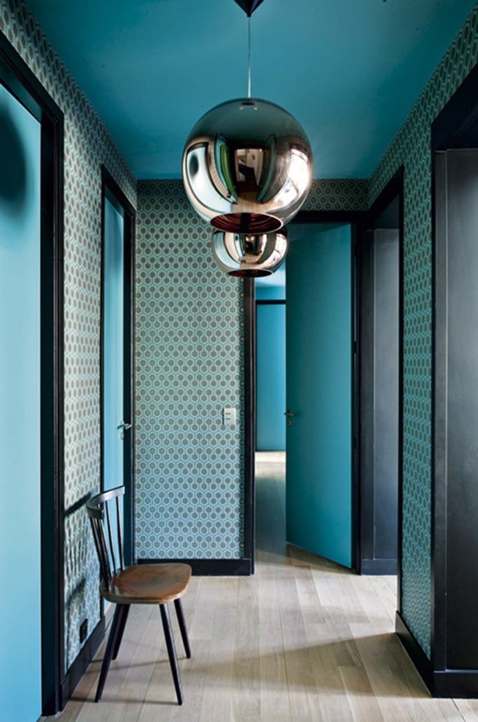 halontwerp in turquoise tinten