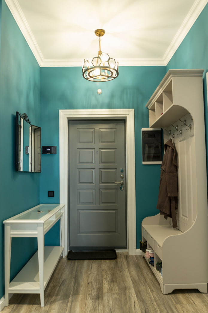 halontwerp in turquoise tinten