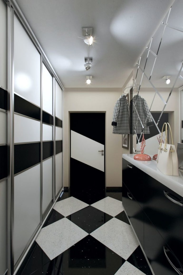 kleurencombinatie in het interieur van de gang
