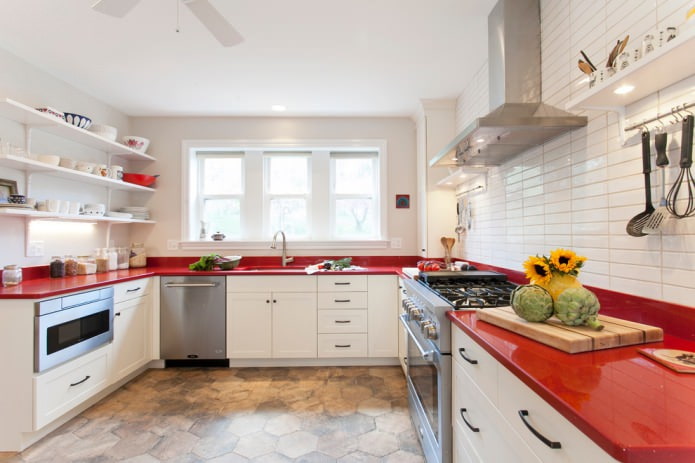 Rood tafelblad