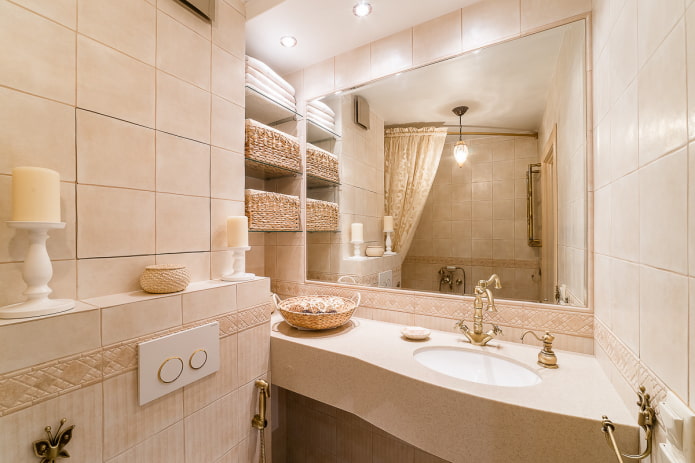 beige badkamer