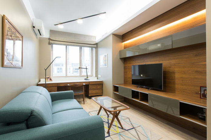 TV-standaard in het interieur van de woonkamer