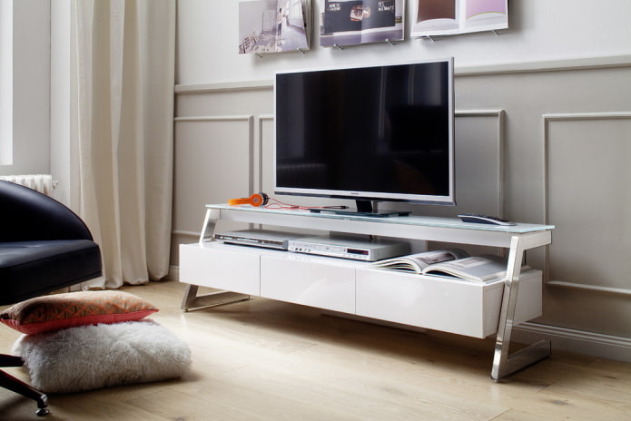 TV-meubel in een hightech interieur