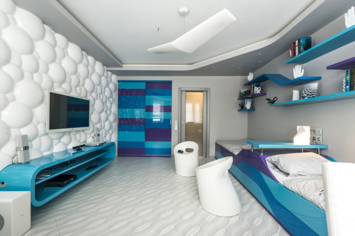 TV-meubel in het interieur van de kinderkamer